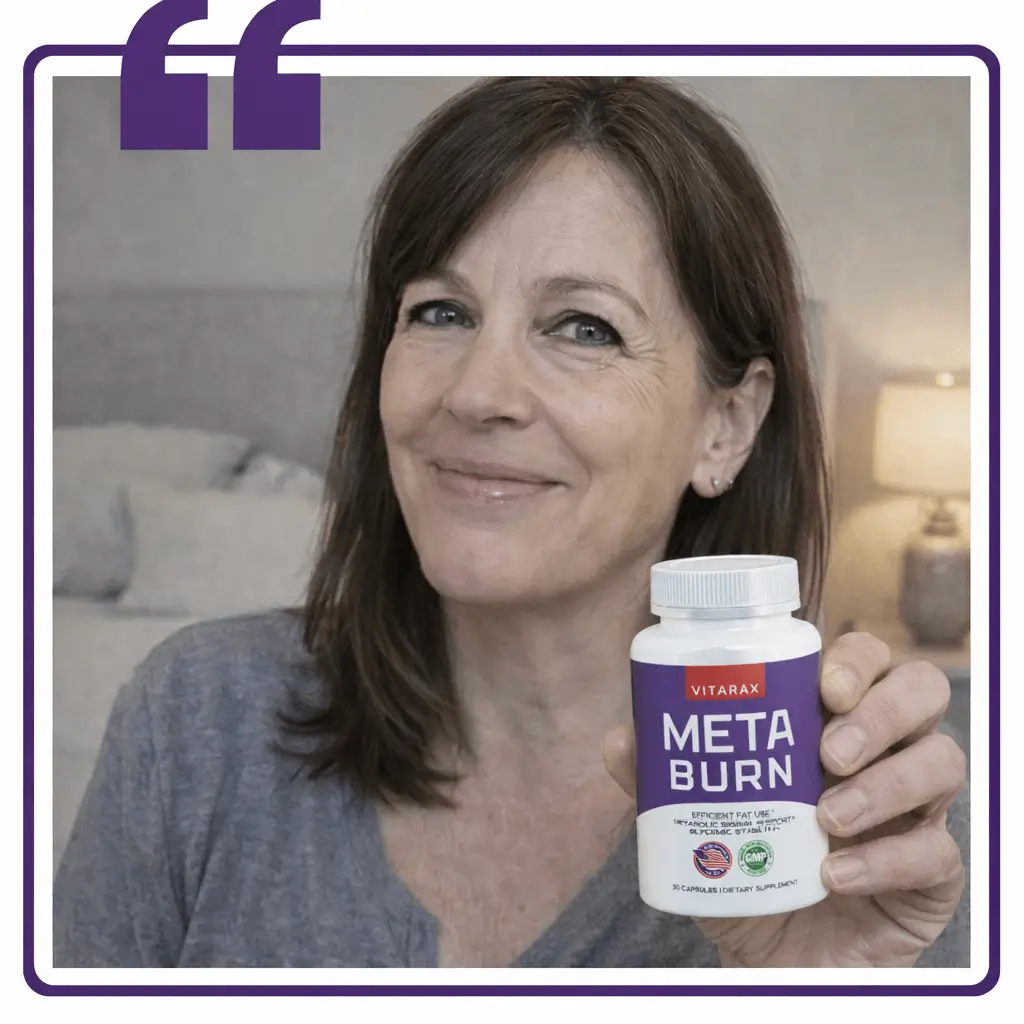 Sarah K. holding MetaBurn bottle